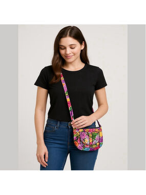 Vera Bradley Lizzy Crossbody Bag in Va Va Bloom